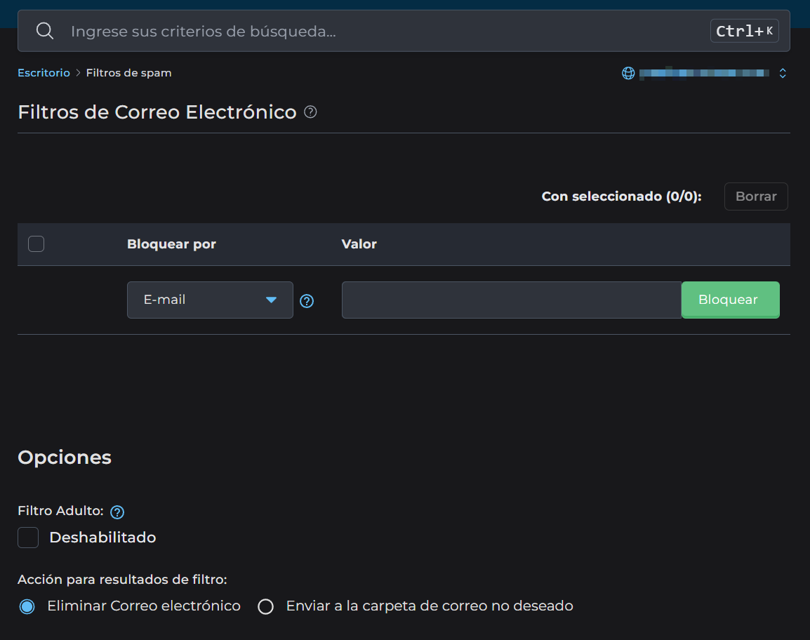 Filtros de spam para correo electrónico